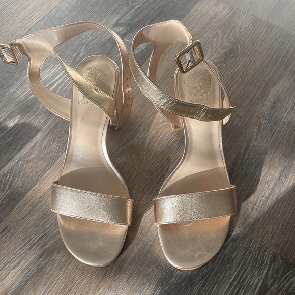Vince Camuto Gold Heel Sandals - Picture 2 of 3